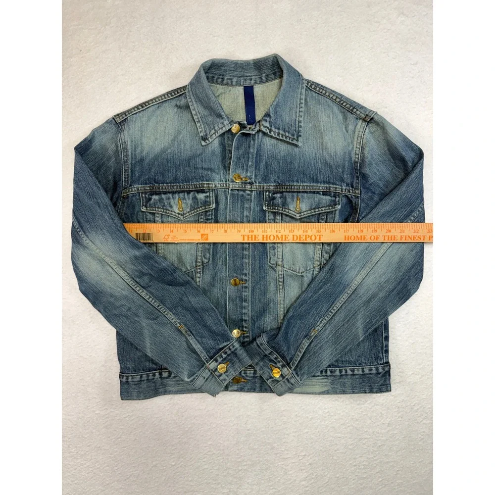 H&M Divided Western Denim Jacket Mens Large Blue Trucker Cotton 100295